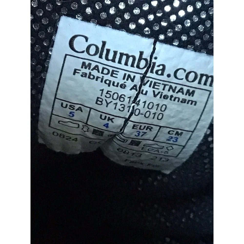 Columbia Boots Youth Size 5 Canyon Snow Winter Black Pink Omni Heat BY1310-010